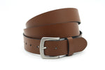 heren extra lange riem midden bruin leer 4 cm