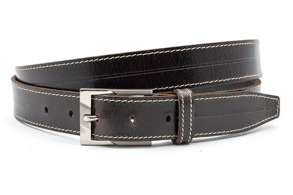 heren jeans riem bruin leer 3 cm