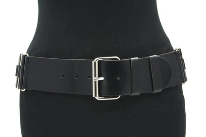 Dames zwarte heupriem met vlechtwerk