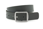 dames basic riem grijs leer 4 cm