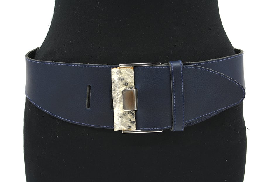 Dames afhangriem blauw