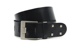 dames brede riem zwart leer 5 cm