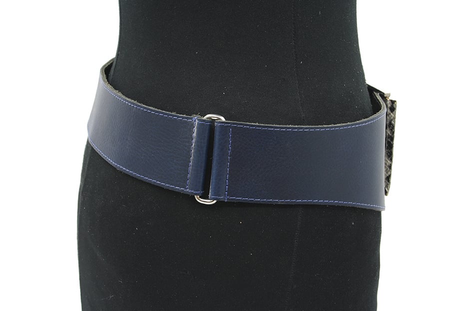 Dames afhangriem blauw