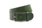 dames brede riem groen leer 5 cm