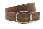 dames jeans riem bruin leer 5 cm