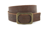 dames jeans riem bruin leer 5 cm