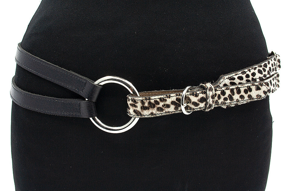 Afhang riem met leopard riempje