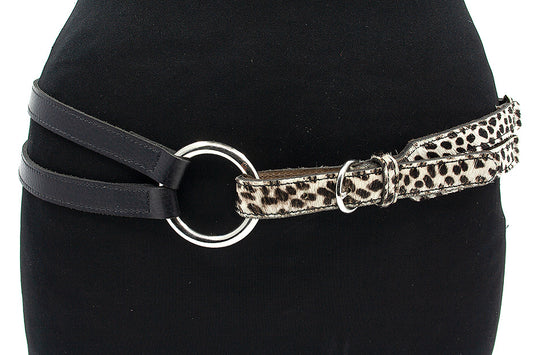 Afhang riem met leopard riempje