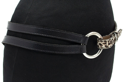 Afhang riem met leopard riempje