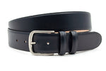 dames basic riem donker blauw leer 4 cm