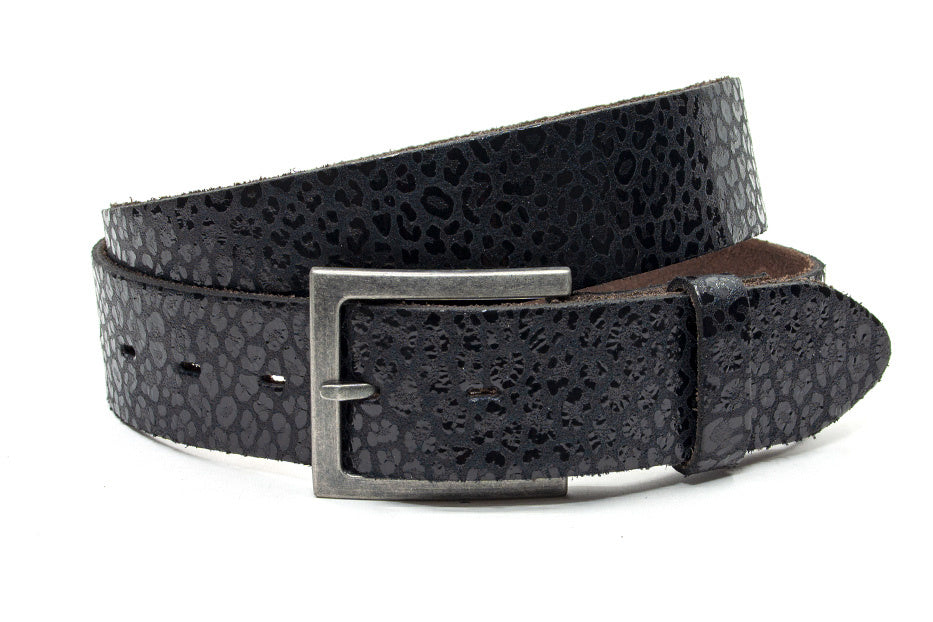 Jeans riem met croco print