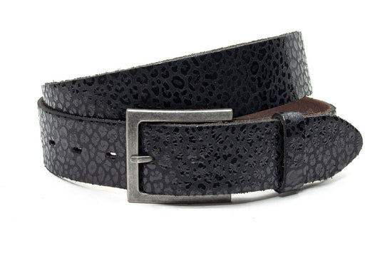 Jeans riem met croco print