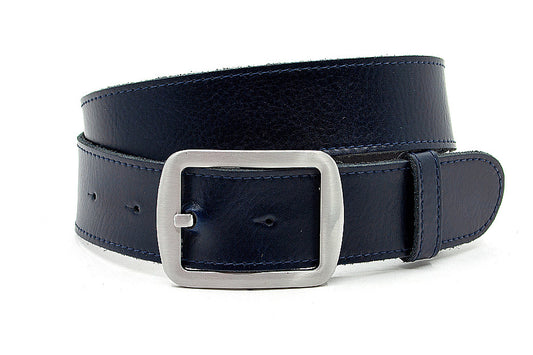 Dames ceintuur blauw soft leder