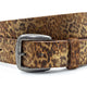Jeans riem met tijgerlook brons