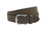 dames jeans riem taupe leer 4 cm