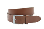 heren jeans riem cognac leer 4 cm