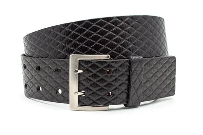 Damesceintuur zwart met dubbele doorn