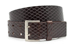 dames jeans riem bruin leer 5 cm