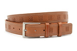 heren jeans riem naturel leer 3.5 cm