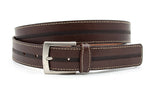 heren jeans riem midden bruin leer 3.5 cm