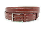 heren jeans riem roest bruin leer 3 cm