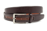 heren pantalon riem bruin leer 3.5 cm