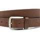 Heren-dames riem bruin nubuck leer