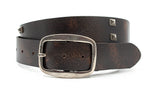 dames jeans riem bruin leer 4 cm