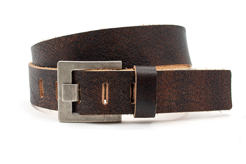 Jeans riem vintage bruin