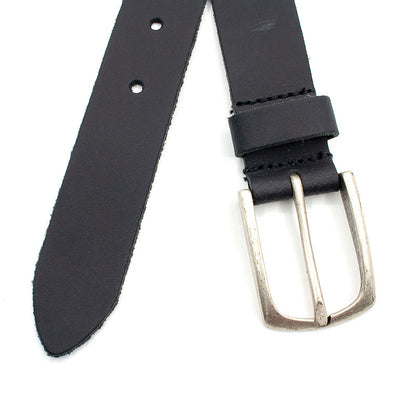 Leren dames riem zwart