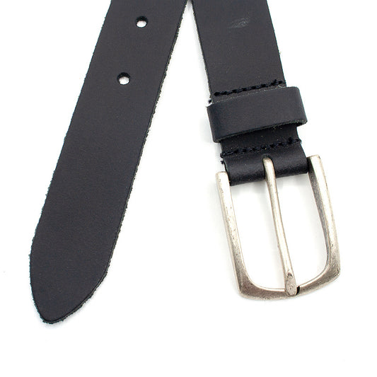 Leren dames riem zwart