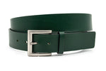 heren jeans riem groen leer 4 cm