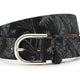 Dames riem zwart met fantasieprint