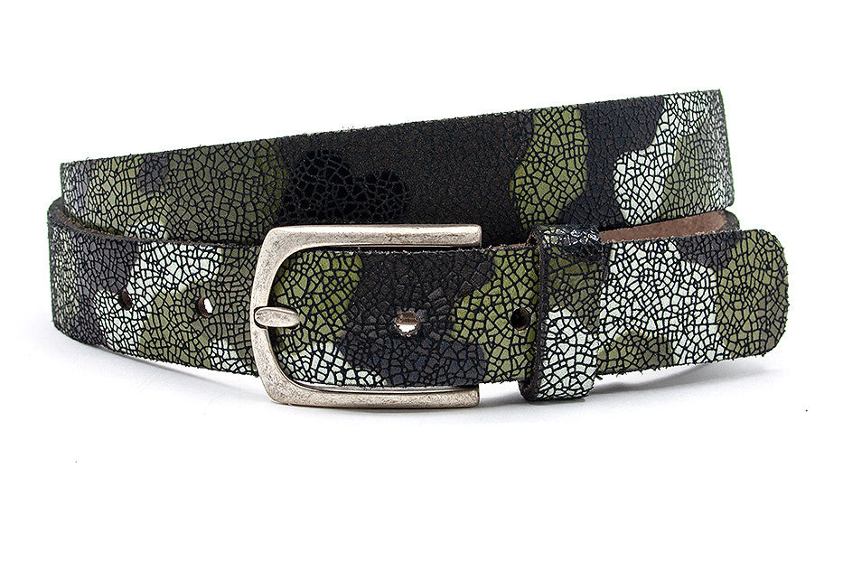Dames riem leger look print