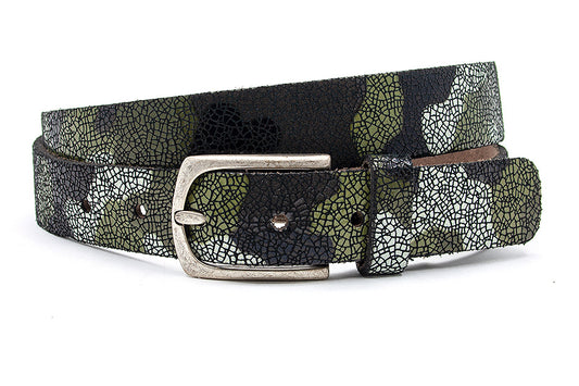 Dames riem leger look print