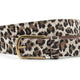 Dames riem zwart/beige leopard