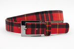 dames jeans riem rood leer 3 cm