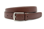 heren basic riem rood bruin leer 3 cm