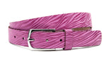dames jeans riem roze leer 3 cm