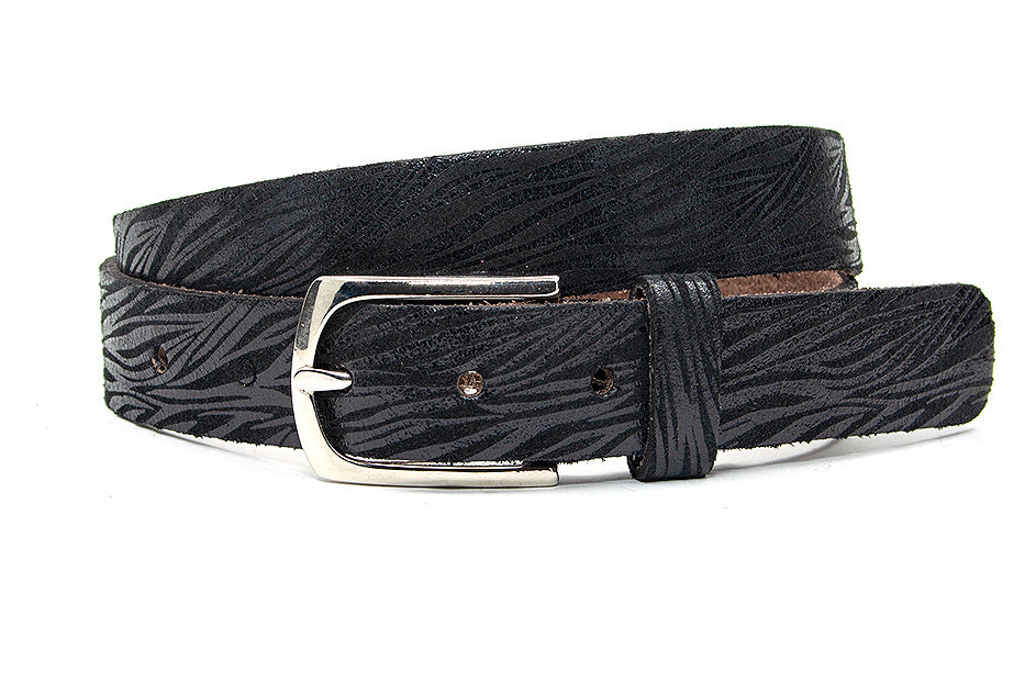 Dames ceintuur zwart zebra