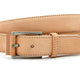 Naturel kleurige nubuck riem unisex