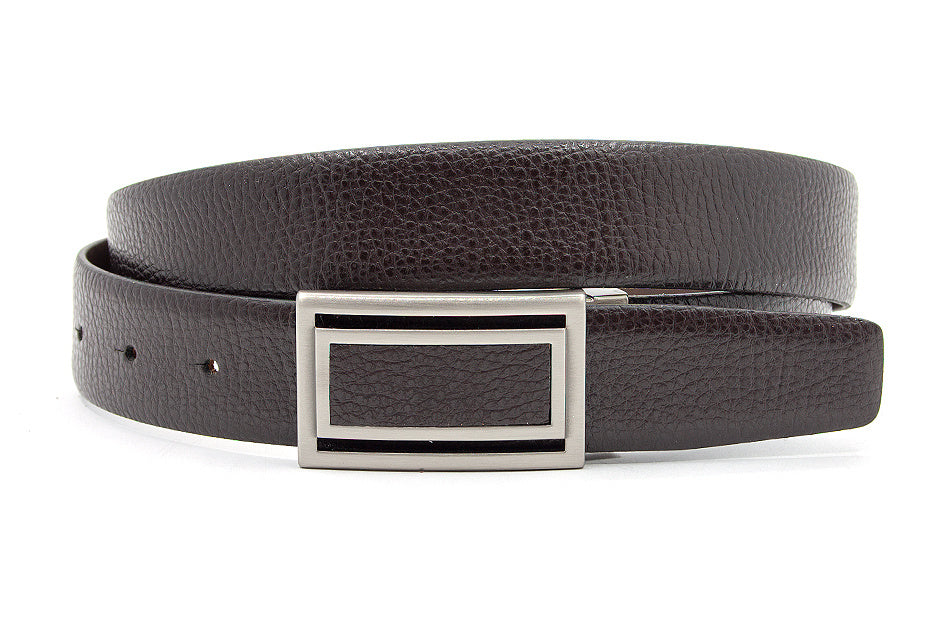 Luxe  bruine pantalon riem met blinde sluiting