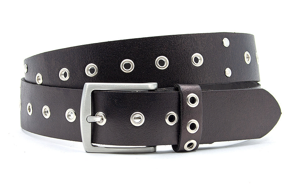 dames jeans riem zwart leer 4 cm