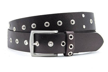dames jeans riem zwart leer 4 cm