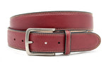 heren jeans riem rood leer 4 cm