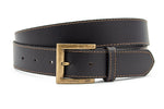 dames jeans riem bruin leer 3.5 cm