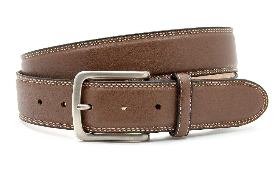 Donkere taupe heren riem