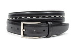 heren jeans riem zwart leer 3.5 cm