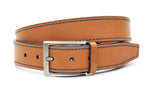 heren jeans riem camel leer 3.5 cm