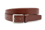 heren pantalon riem rood bruin leer 3 cm